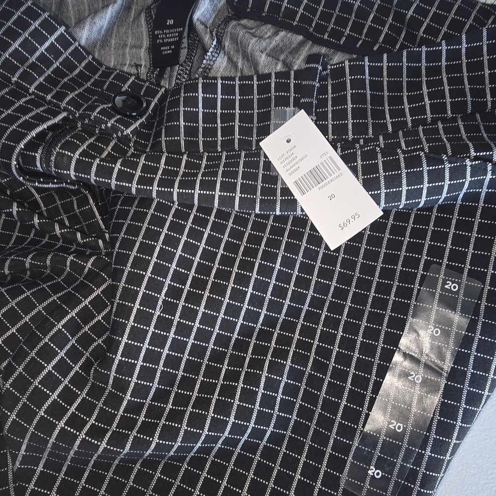 Lane Bryant Black and White Wide Leg Pants